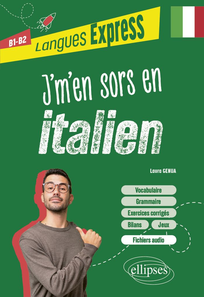 Couverture du livre « J'M'EN SORS EN ITALIEN (B1-B2) - (AVEC FICHIERS AUDIO) » de Laura Genua, librairie Les Contes Infusés à Corte