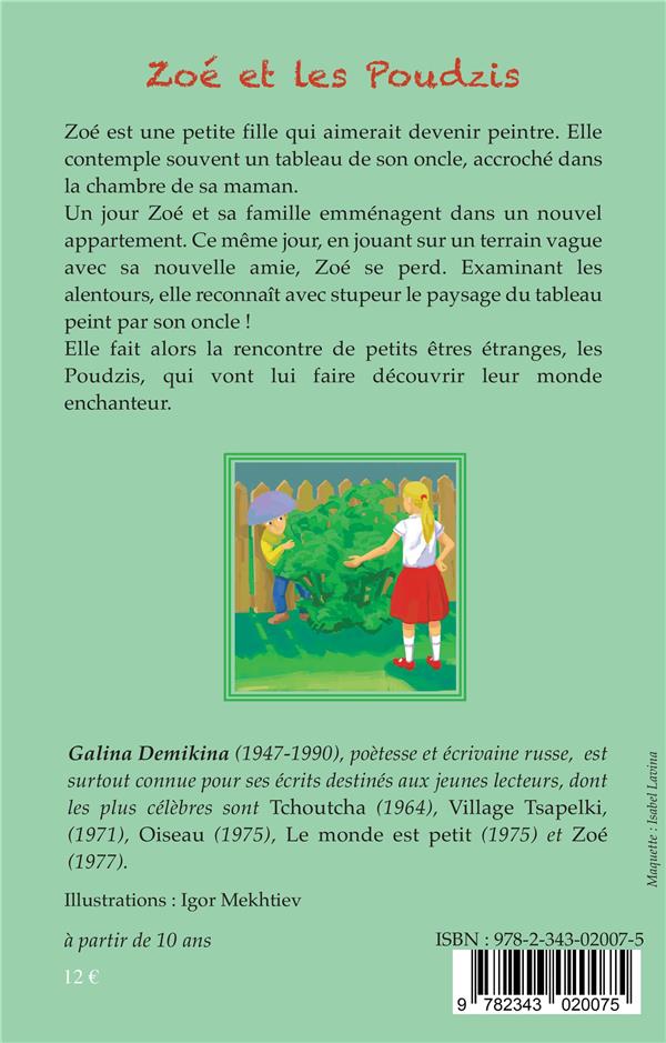 Quatrième de couverture de « ZOE ET LES POUDZIS »