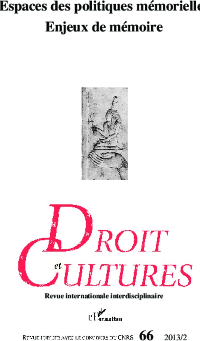 Couverture du livre « ESPACES DES POLITIQUES MEMORIELLES - VOL66 - ENJEUX DE MEMOIRE », librairie Les Contes Infusés à Corte