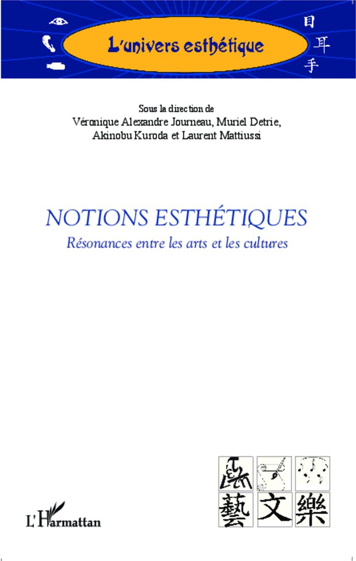 Couverture du livre « NOTIONS ESTHETIQUES - RESONANCES ENTRE LES ARTS ET LES CULTURES » de Mattiussi/detrie, librairie Les Contes Infusés à Corte