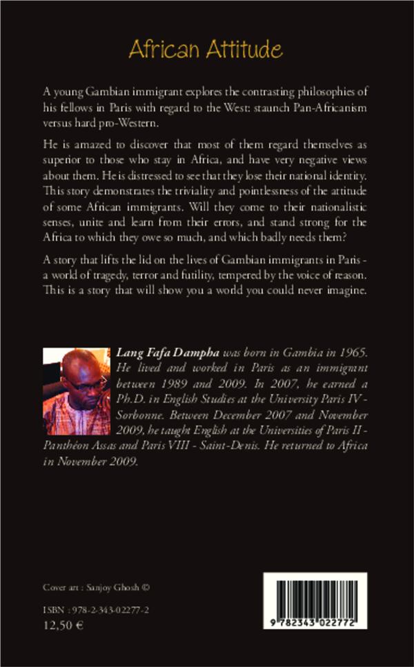 Quatrième de couverture de « AFRICAN ATTITUDE - NOVEL »
