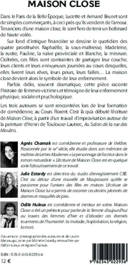 Quatrième de couverture de « MAISON CLOSE »