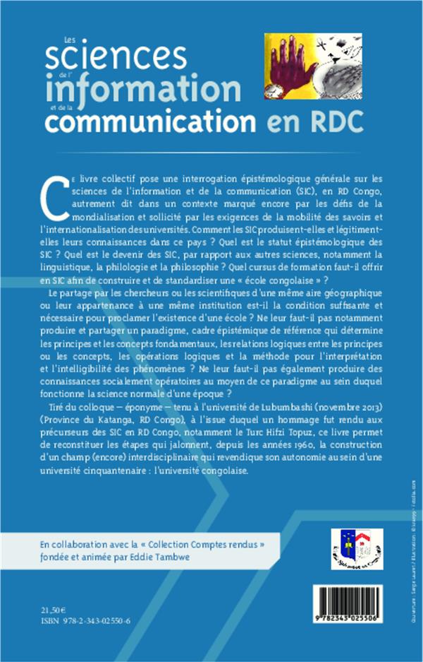 Quatrième de couverture de « LES SCIENCES DE L'INFORMATION ET DE LA COMMUNICATION EN RDC - LES TRACES IGNOREES D'UN CHAMP DE RECH »