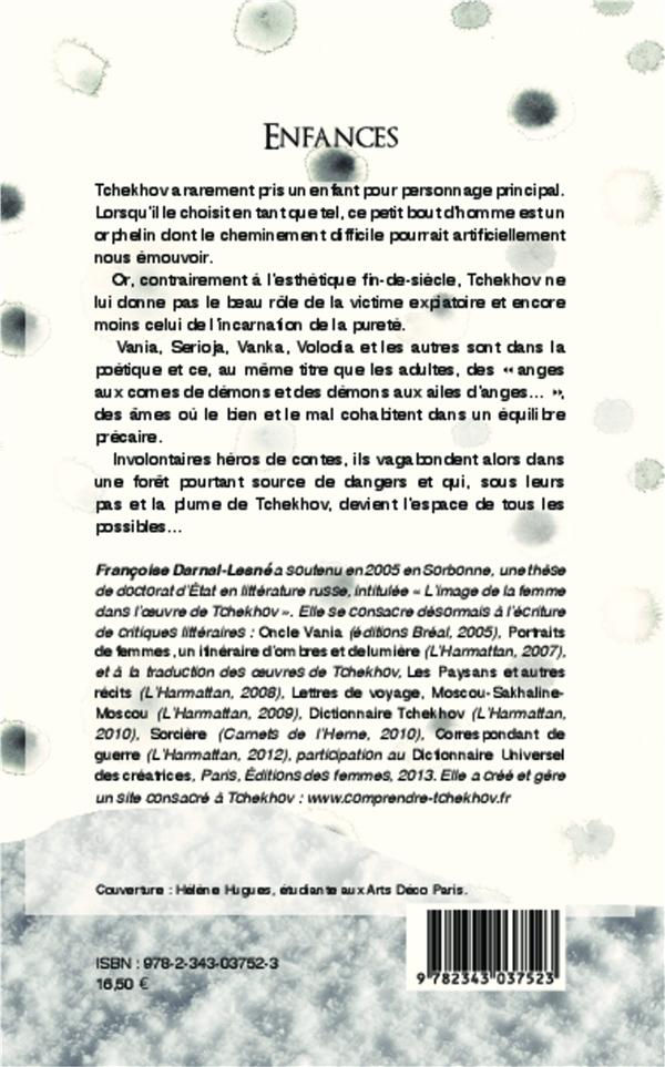 Quatrième de couverture de « Enfances »