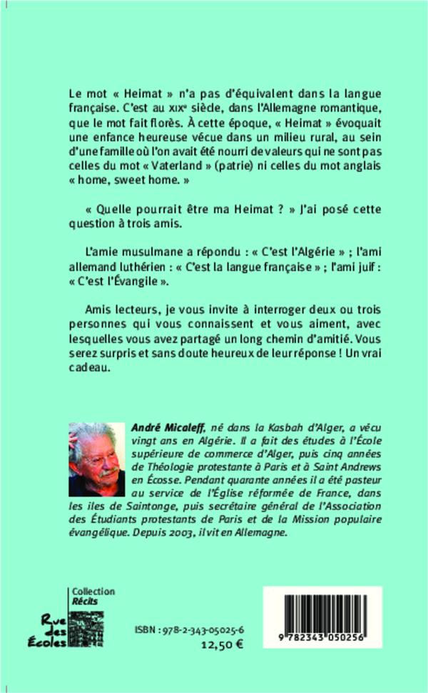 Quatrième de couverture de « HEIMAT - UNE QUETE ? UN LONG VOYAGE ! »
