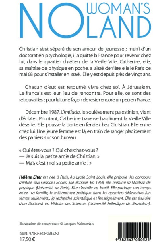Quatrième de couverture de « NO WOMAN'S LAND - ROMAN »