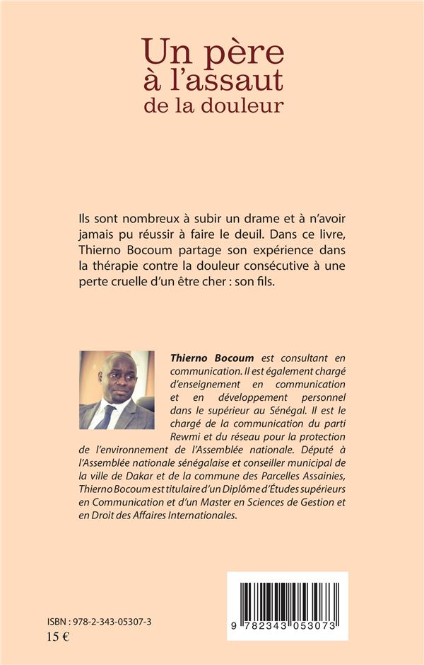 Quatrième de couverture de « UN PERE A L'ASSAUT DE LA DOULEUR »