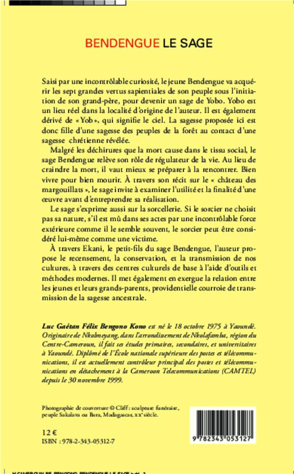 Quatrième de couverture de « BENDENGUE LE SAGE - NOUVELLE »