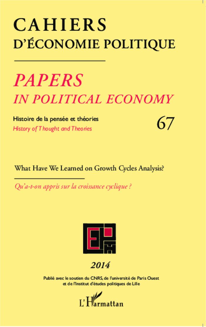 Couverture du livre « WHAT HAVE WE LEARNED ON GROWTH CYCLES ANALYSIS ? QU'A-T-ON APPRIS SUR LA CROISSANCE CYCLIQUE ? - VOL », librairie Les Contes Infusés à Corte