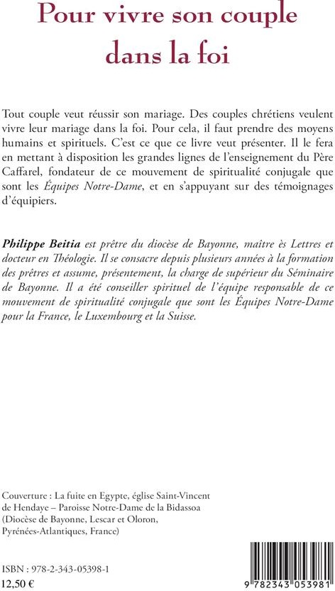 Quatrième de couverture de « POUR VIVRE SON COUPLE DANS LA FOI »