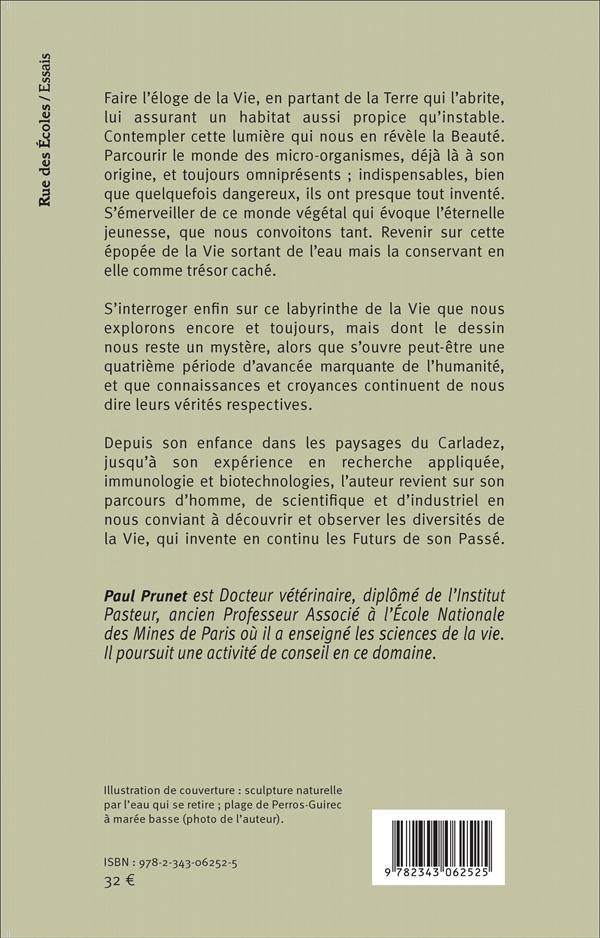 Quatrième de couverture de « LA VIE OU LES FUTURS DU PASSE - ESSAI »