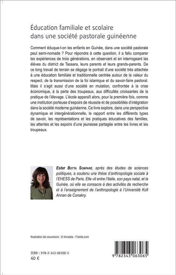 Quatrième de couverture de « EDUCATION FAMILIALE ET SCOLAIRE DANS UNE SOCIETE PASTORALE GUINEENNE »