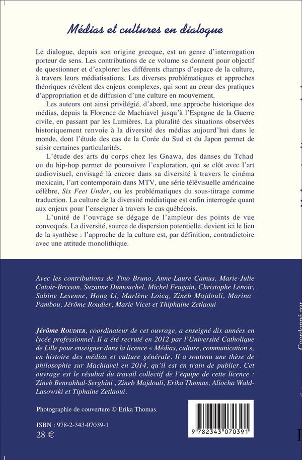 Quatrième de couverture de « MEDIAS ET CULTURES EN DIALOGUE »