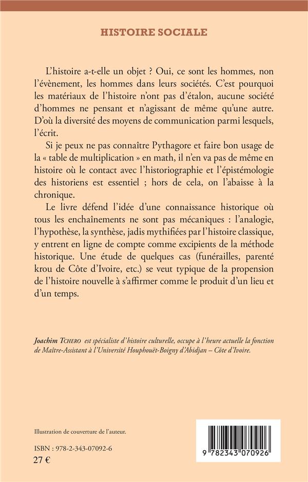 Quatrième de couverture de « HISTOIRE SOCIALE - NOTIONS, STRATEGIES ET METHODES »