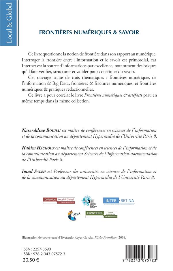 Quatrième de couverture de « FRONTIERES NUMERIQUES ET SAVOIR »