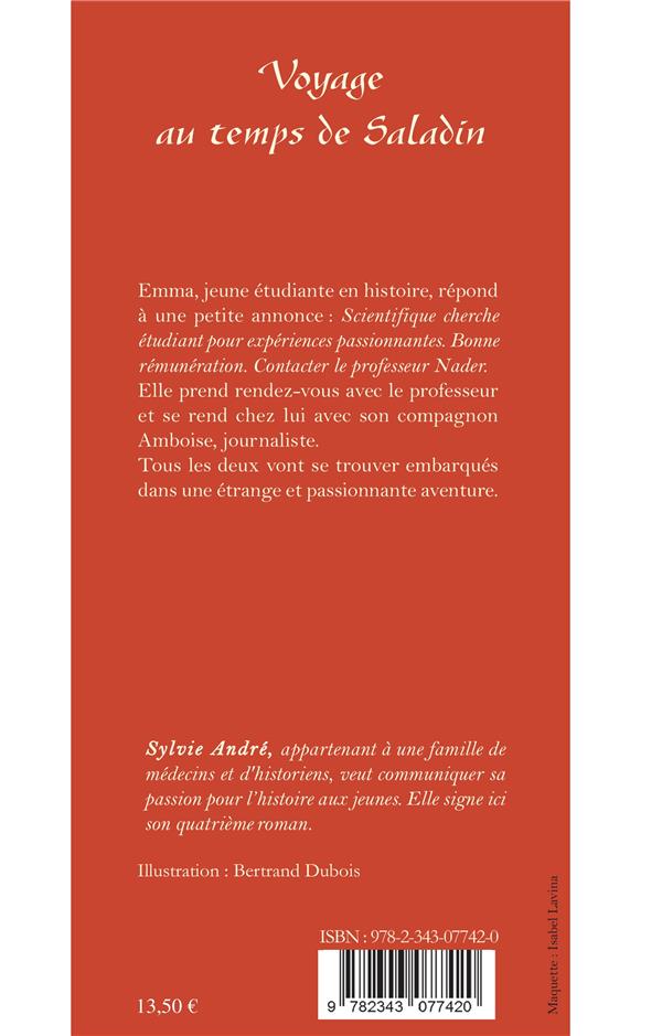 Quatrième de couverture de « VOYAGE AU TEMPS DE SALADIN »