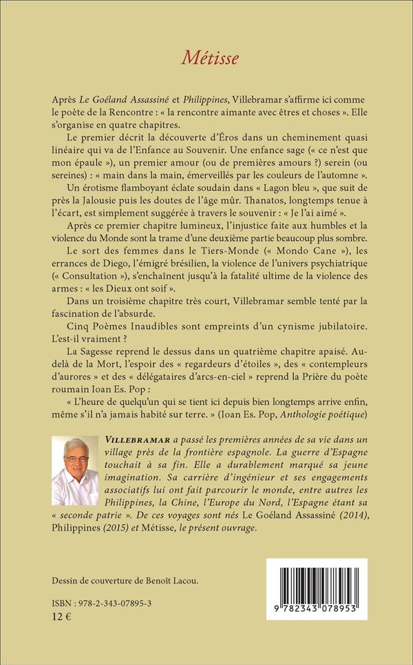 Quatrième de couverture de « METISSE »
