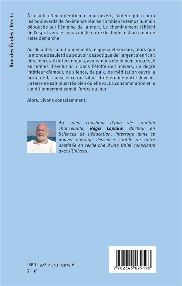 Quatrième de couverture de « VIVRE AUTREMENT - N'OUBLIE PAS, LE JOUR DECLINE »