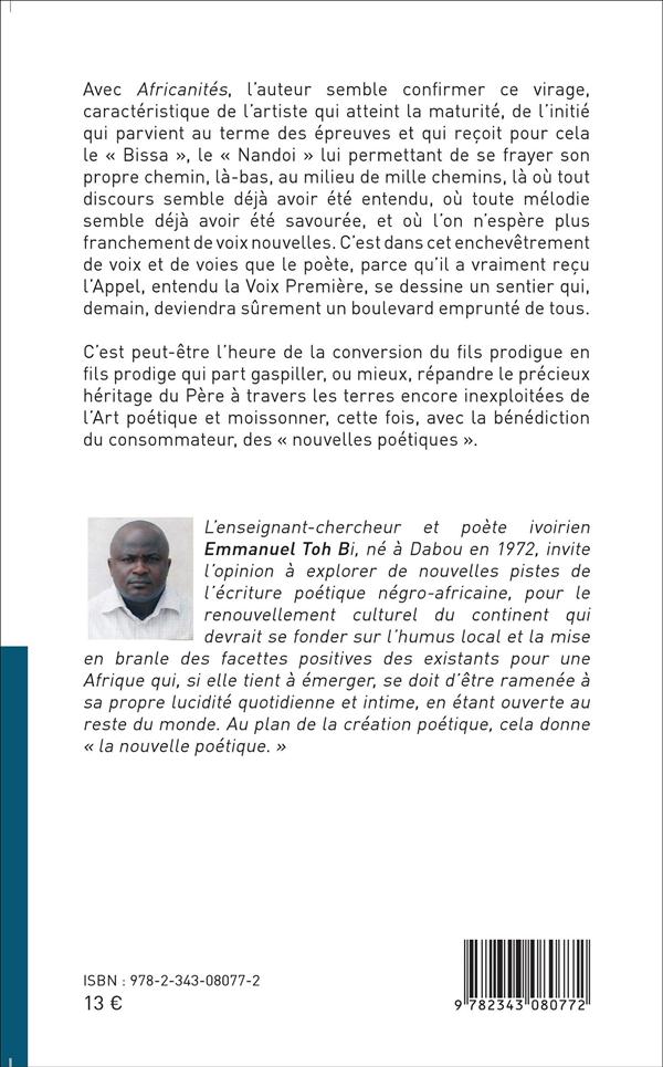 Quatrième de couverture de « AFRICANITES - <EM>RECUEIL DE NOUVELLES POETIQUES</EM> »