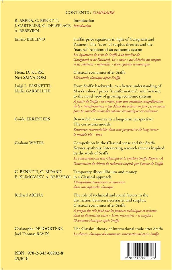 Quatrième de couverture de « CAHIERS D'ECONOMIE POLITIQUE 69 - HISTOIRE DE LA PENSEE ET DES THEORIES - QU'A-T-ON APPRIS SUR L'ECO »