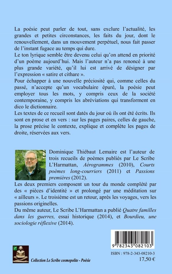 Quatrième de couverture de « DE JOUR EN JOUR »
