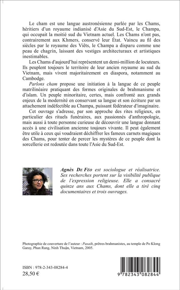 Quatrième de couverture de « PARLONS CHAM DU VIETNAM »