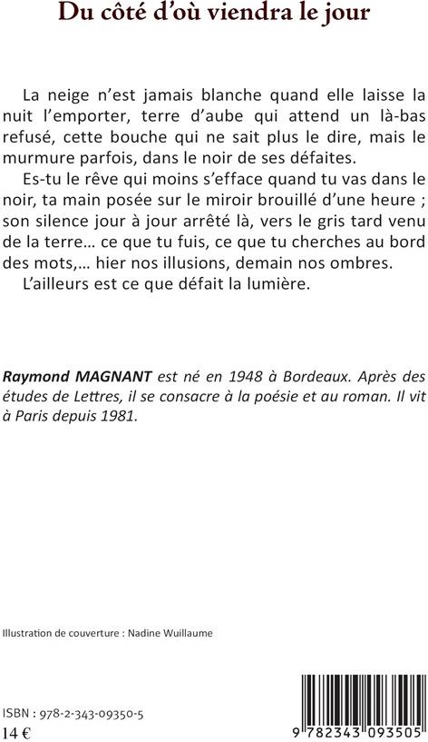 Quatrième de couverture de « DU COTE D'OU VIENDRA LE JOUR »