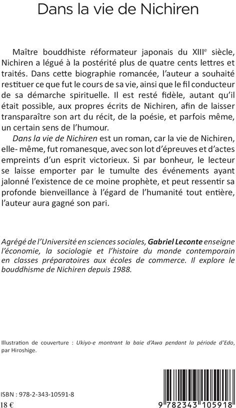 Quatrième de couverture de « DANS LA VIE DE NICHIREN - UN BOUDDHISME REVELE - ROMAN »