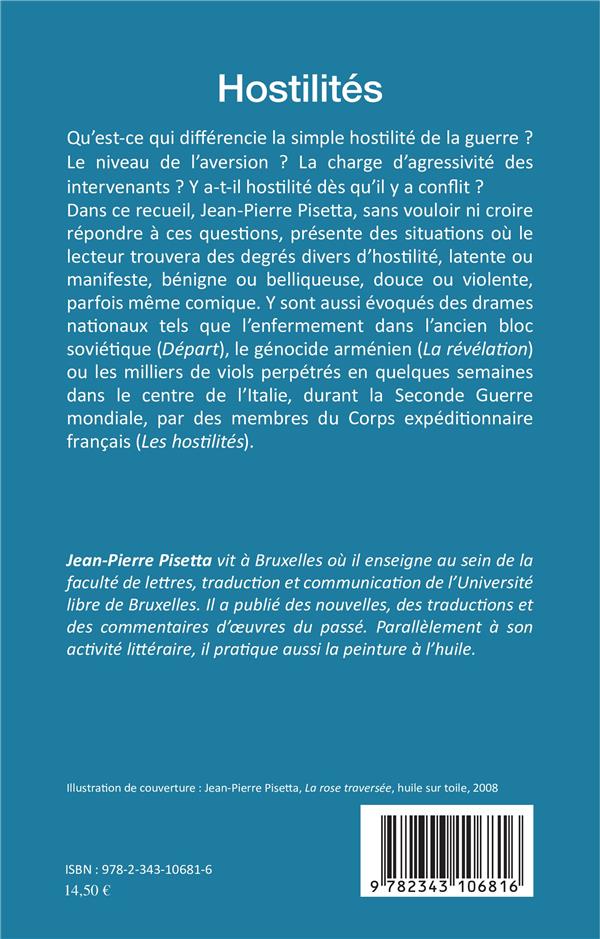 Quatrième de couverture de « HOSTILITES - NOUVELLES »