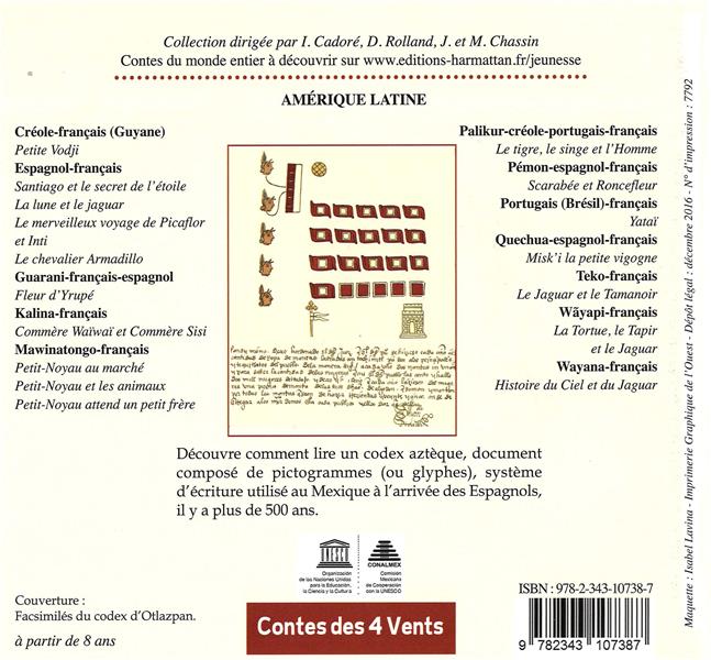 Quatrième de couverture de « RACONTE-MOI LE CODEX D'OTLAZPAN / CUENTAME EL CODICE DE OTLAZPAN - A PARTIR DE 8 ANS - EDITION BILIN »