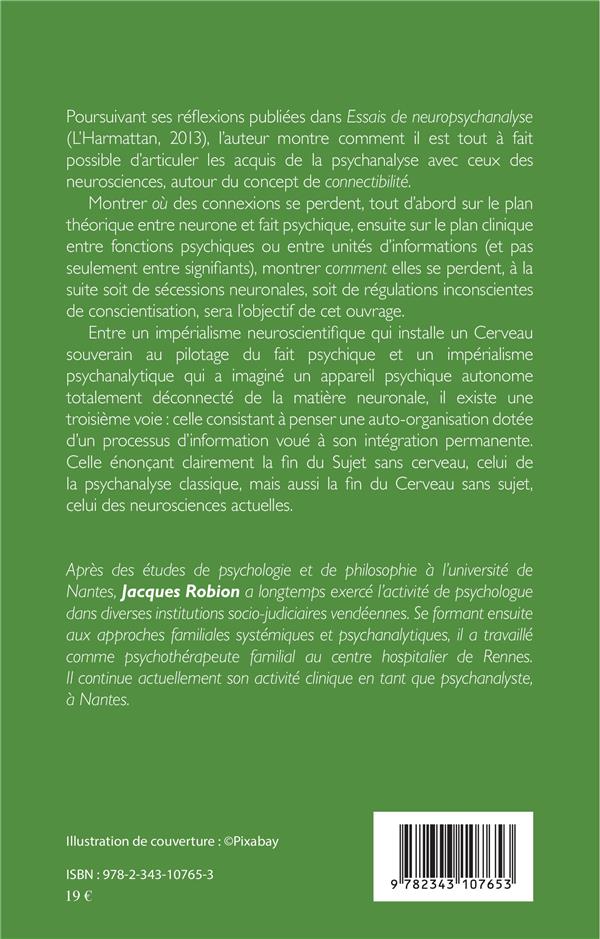 Quatrième de couverture de « LE SUJET SANS CERVEAU OU LE CERVEAU SANS SUJET ? - SECESSIONS NEURONALES ET REGULATIONS INCONSCIENTE »