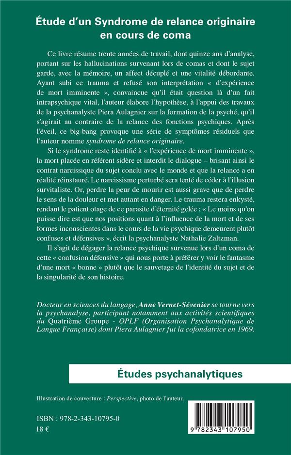 Quatrième de couverture de « ETUDE D'UN SYNDROME DE RELANCE ORIGINAIRE EN COURS DE COMA »