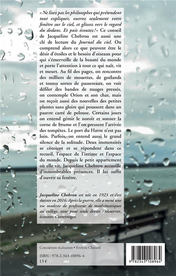 Quatrième de couverture de « JOURNAL DU CIEL »