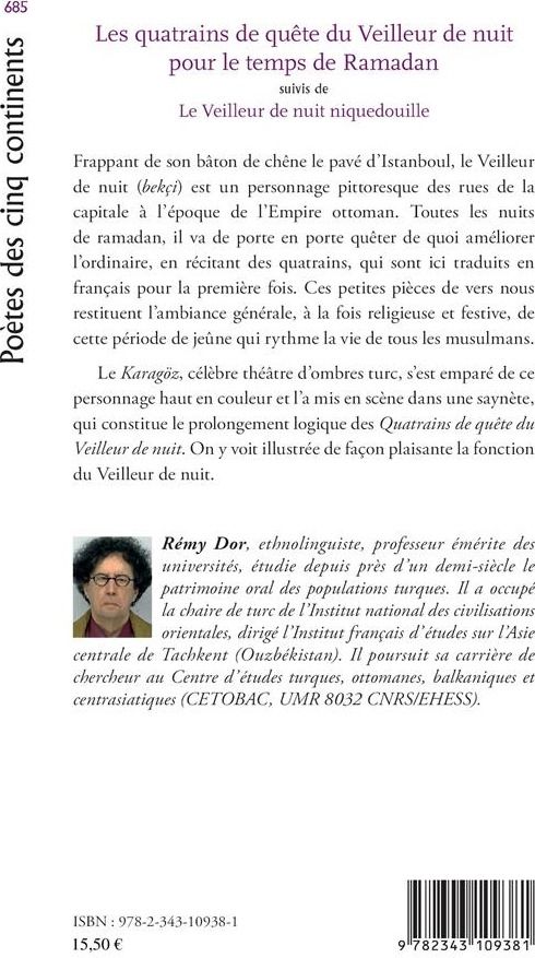 Quatrième de couverture de « LES QUATRAINS DE QUETE DU VEILLEUR DE NUIT POUR LE TEMPS DE RAMADAN - SUIVIS DE LE VEILLEUR DE NUIT »