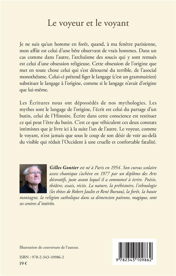 Quatrième de couverture de « LE VOYEUR ET LE VOYANT »
