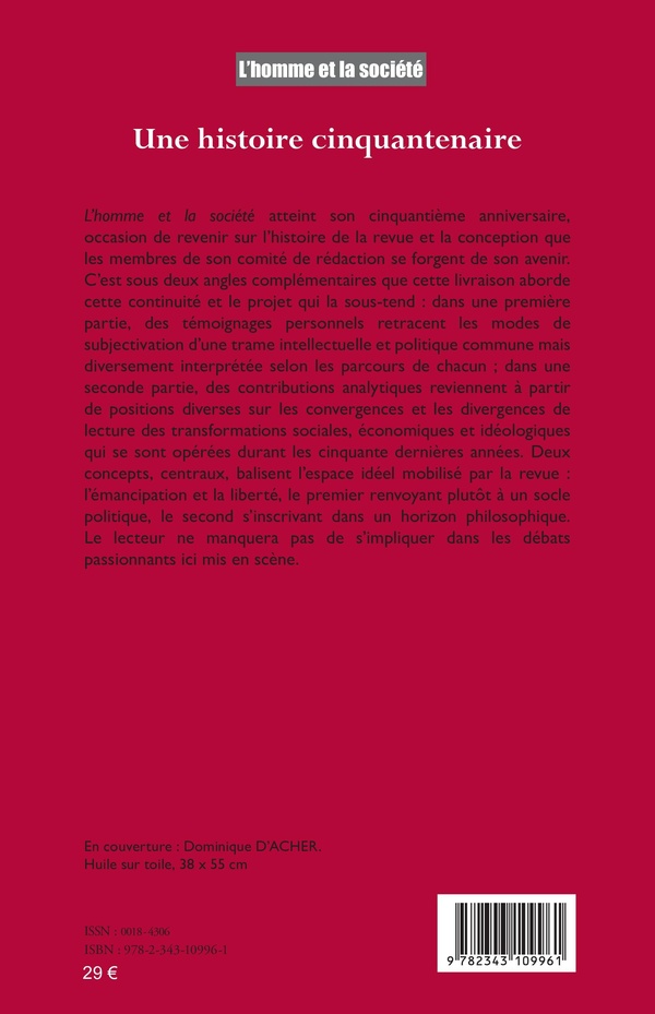 Quatrième de couverture de « UNE HISTOIRE CINQUANTENAIRE - VOL201202 »