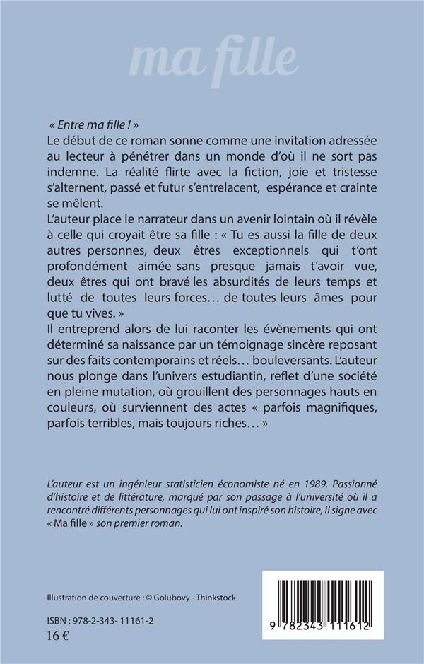 Quatrième de couverture de « MA FILLE - ROMAN »