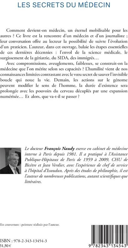 Quatrième de couverture de « LES SECRETS DU MEDECIN »