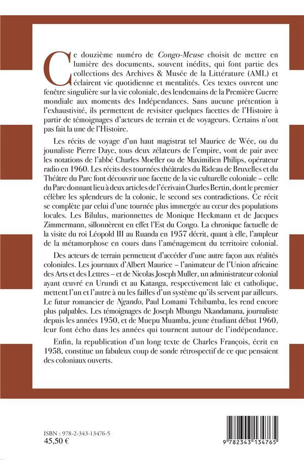 Quatrième de couverture de « TRACES DE LA VIE COLONIALE AU CONGO BELGE ET AU RUANDA-URUNDI - VOL12 »