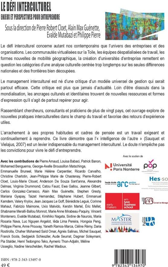 Quatrième de couverture de « LE DEFI INTERCULTUREL - ENJEUX ET PERSPECTIVES POUR ENTREPRENDRE »