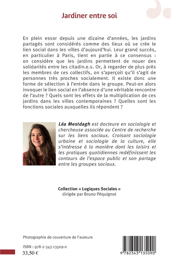 Quatrième de couverture de « JARDINER ENTRE SOI »