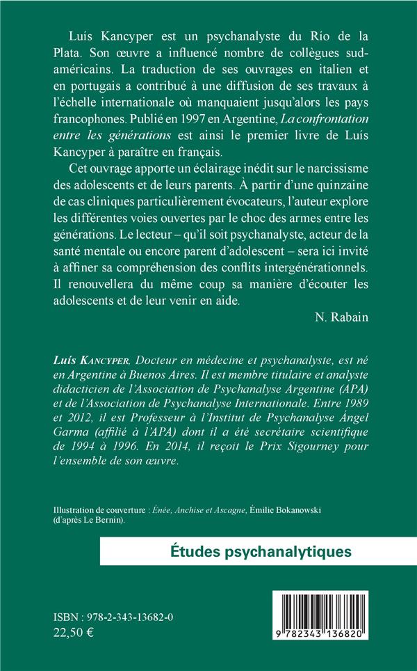 Quatrième de couverture de « LA CONFRONTATION ENTRE LES GENERATIONS »