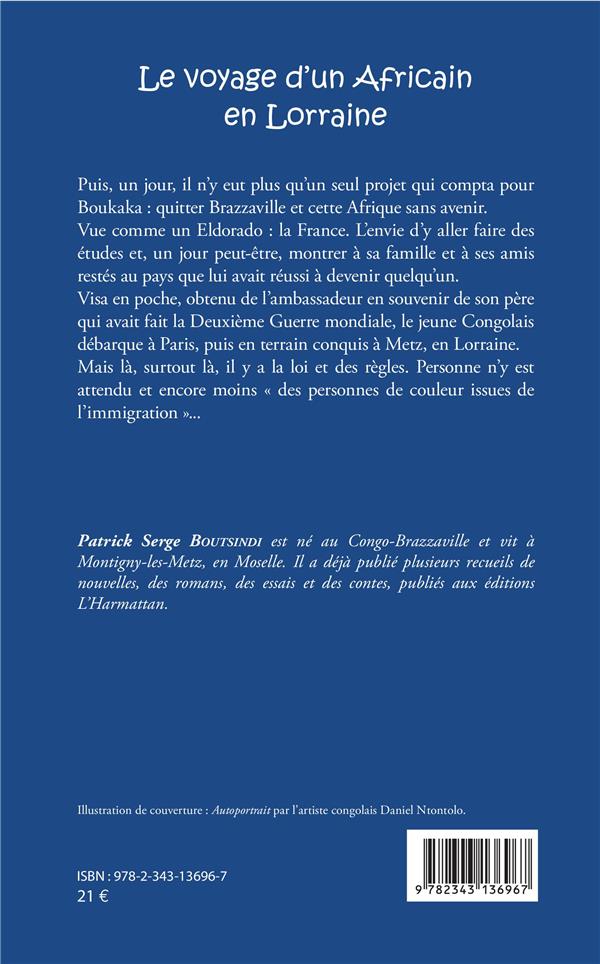 Quatrième de couverture de « LE VOYAGE D'UN AFRICAIN EN LORRAINE »