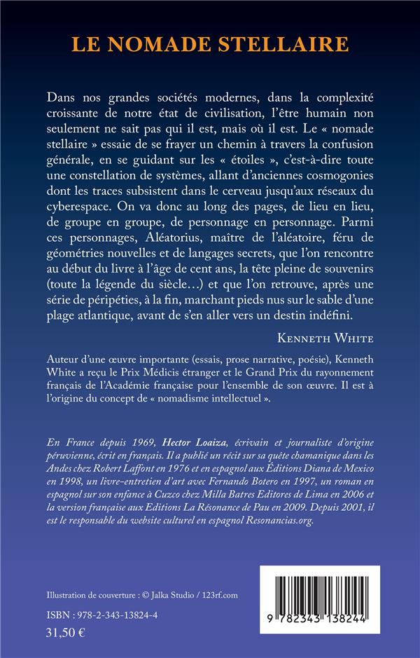 Quatrième de couverture de « LE NOMADE STELLAIRE - ROMAN »
