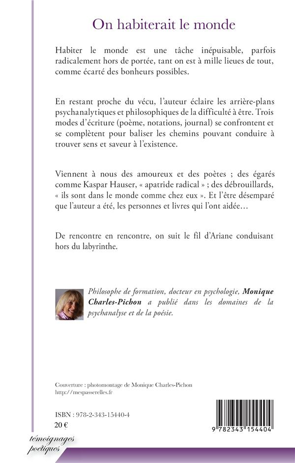 Quatrième de couverture de « ON HABITERAIT LE MONDE »