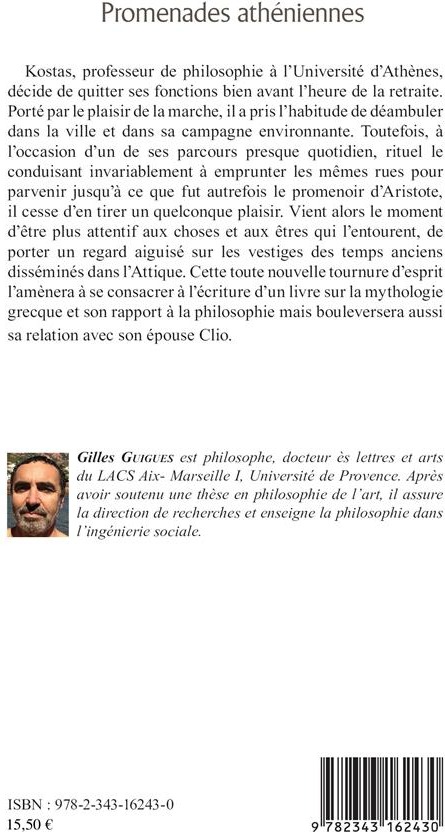 Quatrième de couverture de « PROMENADES ATHENIENNES - UN RECIT PHILOSOPHIQUE »