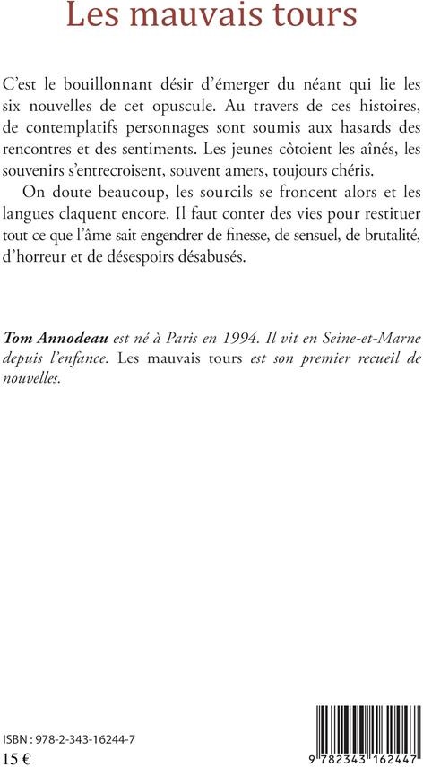 Quatrième de couverture de « LES MAUVAIS TOURS - NOUVELLES »