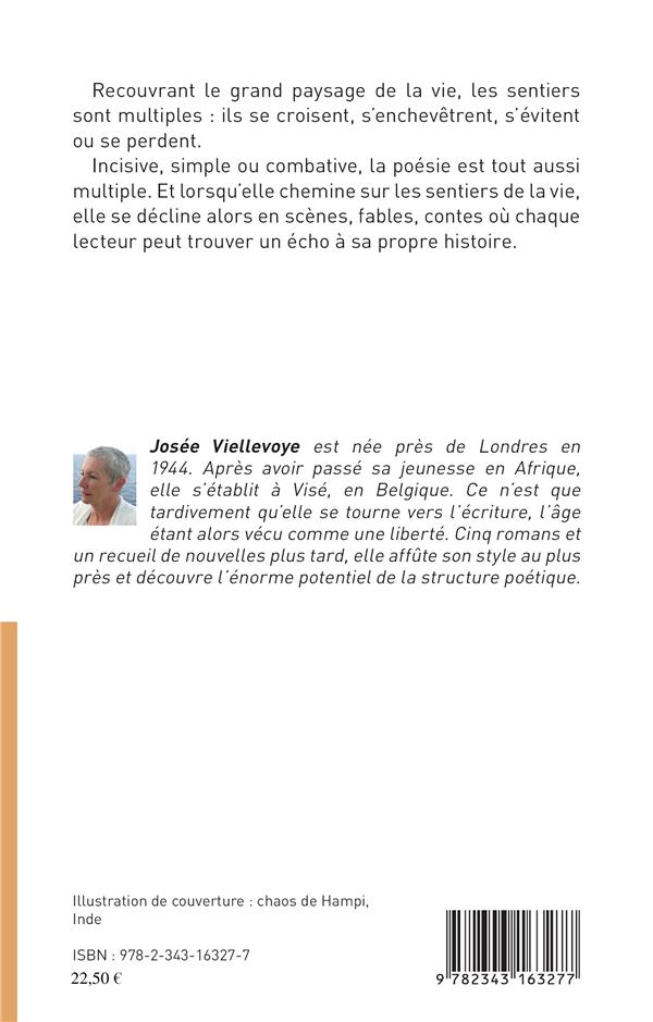 Quatrième de couverture de « SUR LES SENTIERS... - POESIE »