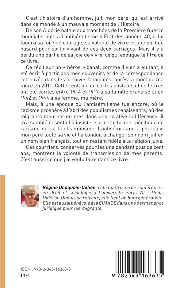 Quatrième de couverture de « ALLONS BON ! - LE SIECLE DE MON PERE 1894 (ORAN) - 1992 (PARIS) »