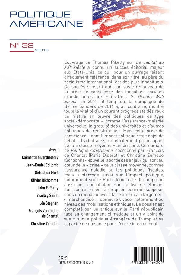 Quatrième de couverture de « EGALITE ET MOBILITE SOCIALE AUX ETATS-UNIS : "LA RECHERCHE DU BONHEUR" EST-ELLE CONFISQUEE ? - VOL32 »